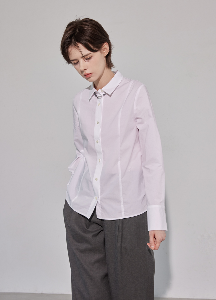 棉質收腰設計襯衫